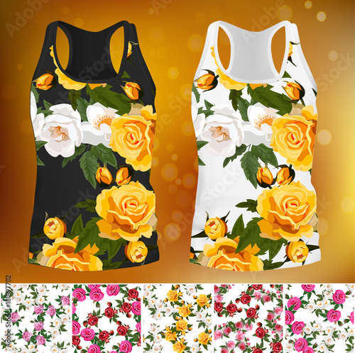 T-shirt with an trendy rose design