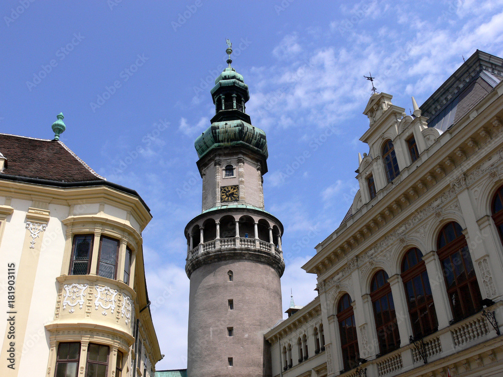 Old fire tower in Sopron Hungary 