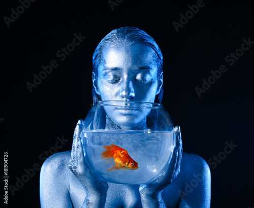 Beautiful young woman with ...