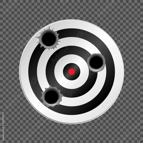 Target with bullet holes