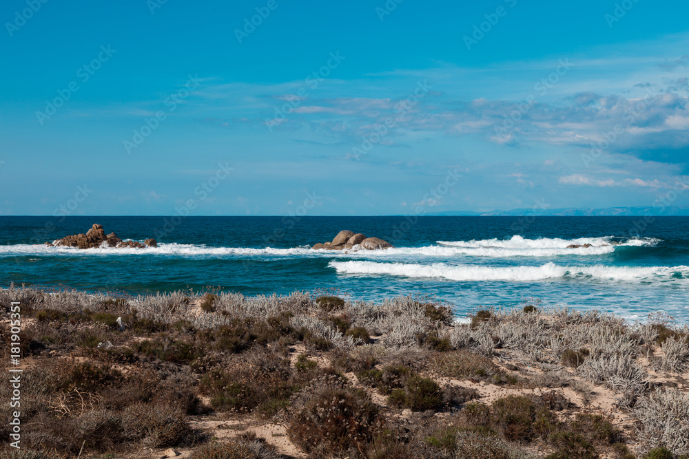 coastal landscape of Sardinia, cliff coastal landscape of Sardinia, cliff