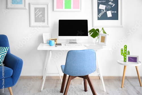 Comfortable workplace with ...