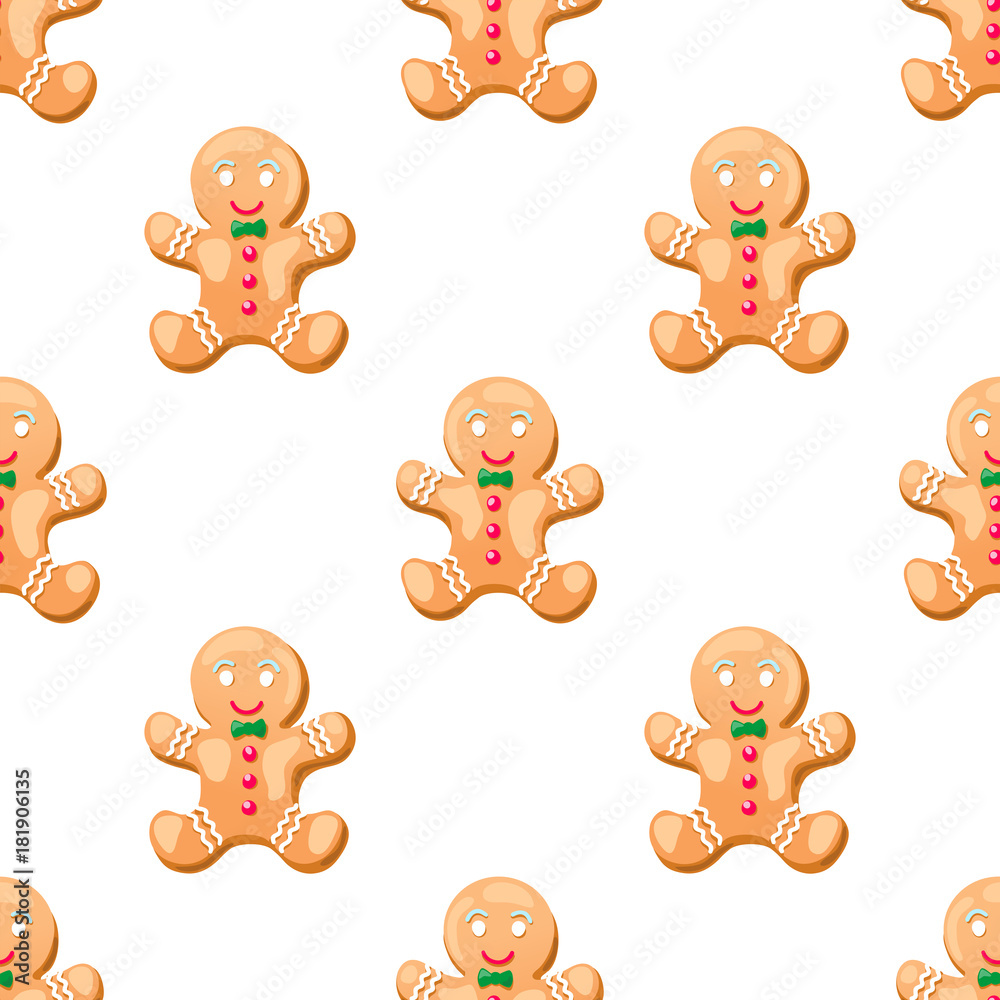Gingerbread men. Seamless Christmas pattern. Vector illustration Gingerbread men. Seamless Christmas pattern. Vector illustration