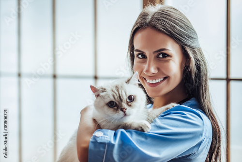 Doctor veterinarian at clinic