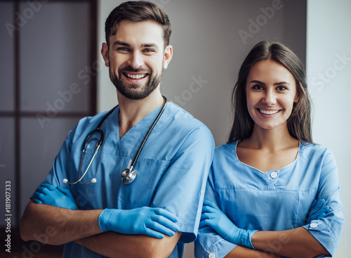 Doctor veterinarian at clinic photo