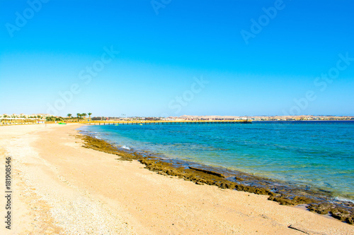 Fototapeta Naklejka Na Ścianę i Meble -  Landscape of sandy beach in Egypt