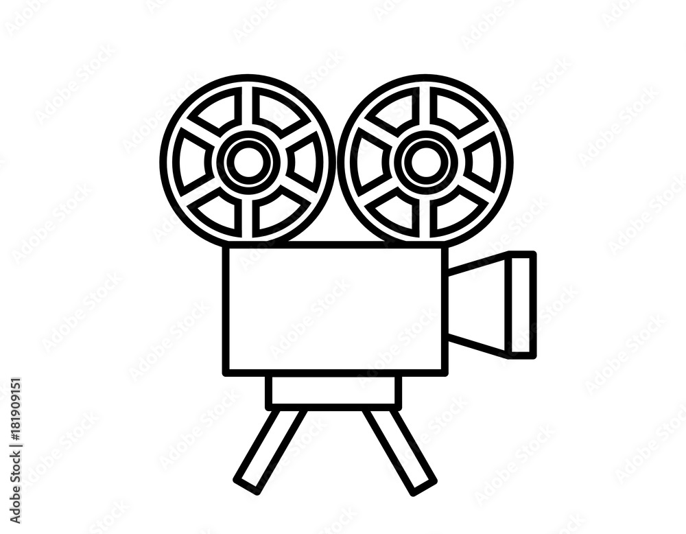 映画カメラ 線画 Stock イラスト Adobe Stock