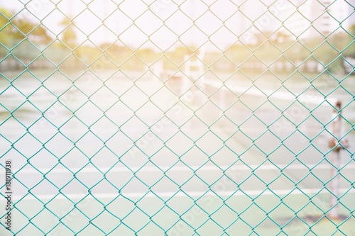 fence steel grating outdoor background tennis court.