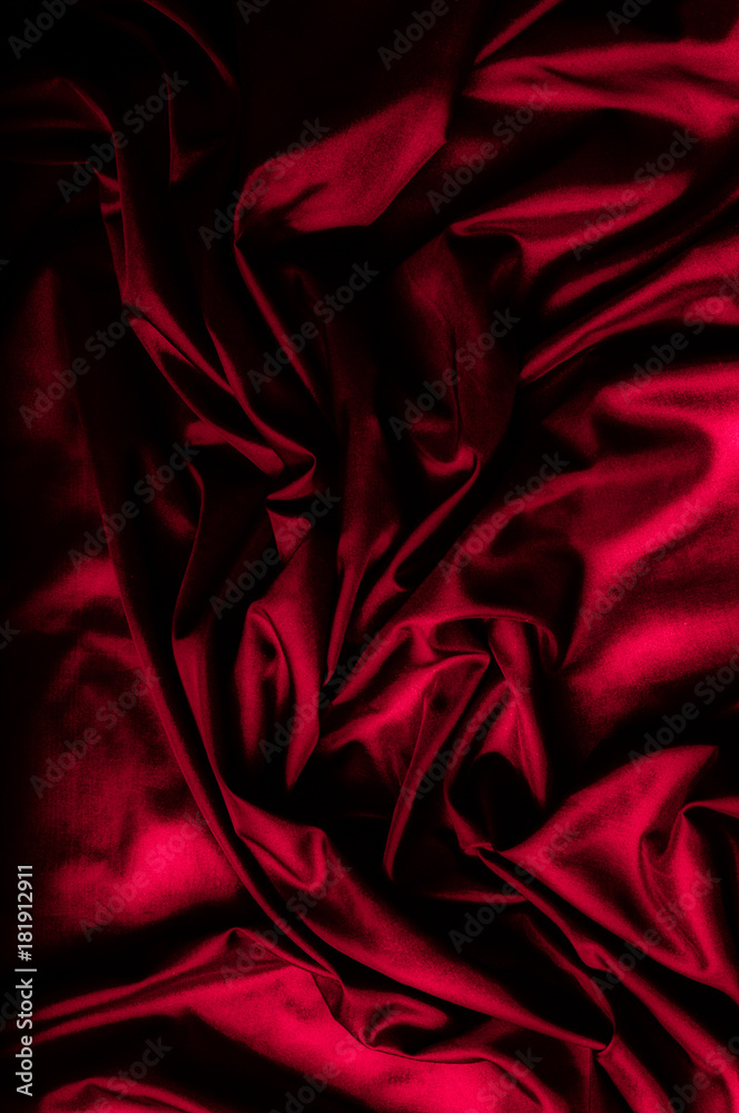 Wine Red Charmeuse Fabric Pure Silk for Fashion 