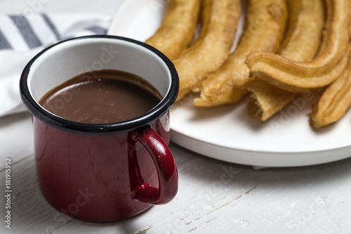 churros with hot chocolate