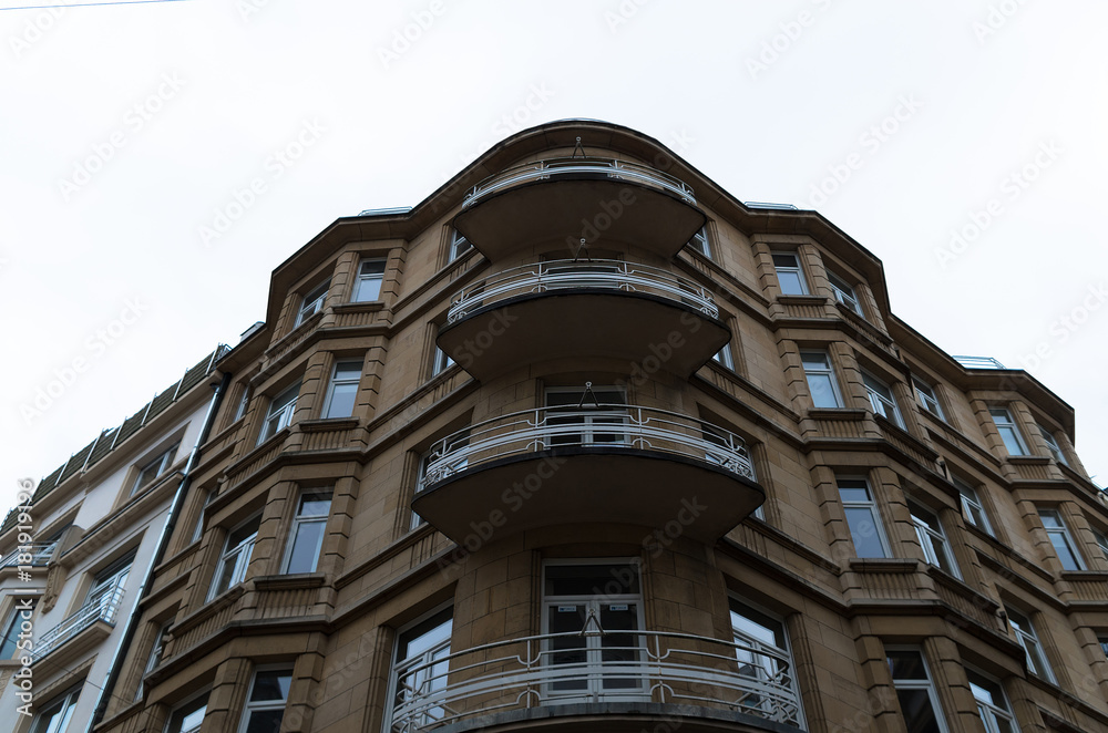 Low Angle View of Architecture of Residential Area in Luxembourg City, Luxembourg