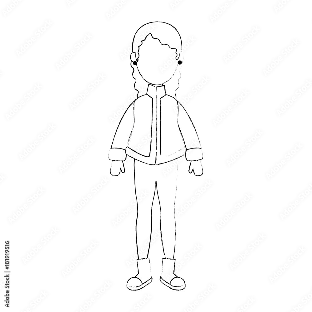 beautiful woman with winter clothes vector illustration design beautiful woman with winter clothes vector illustration design