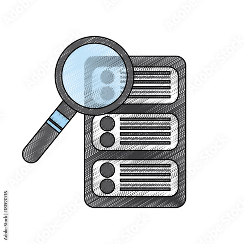 server search web hosting icon image vector illustration design 