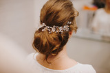Hairstyle of a young bride
