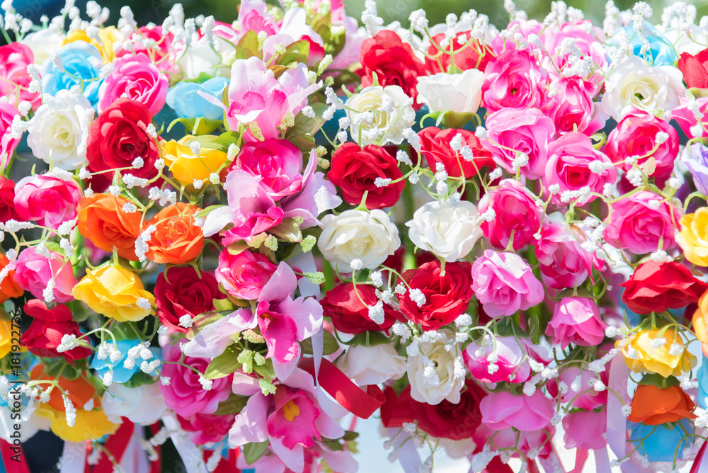 Beautiful bunch of flowers. Colorful flowers for wedding and congratulation events