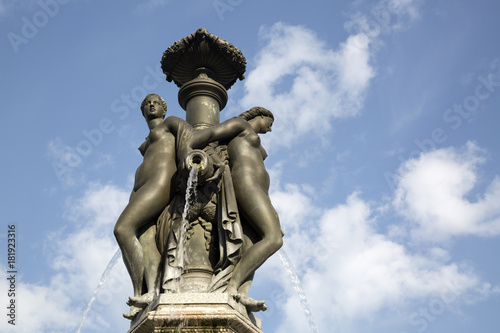 Fountaine des Trois Graces Fountain by Visconti (1869), Bourse Square, Bordeaux