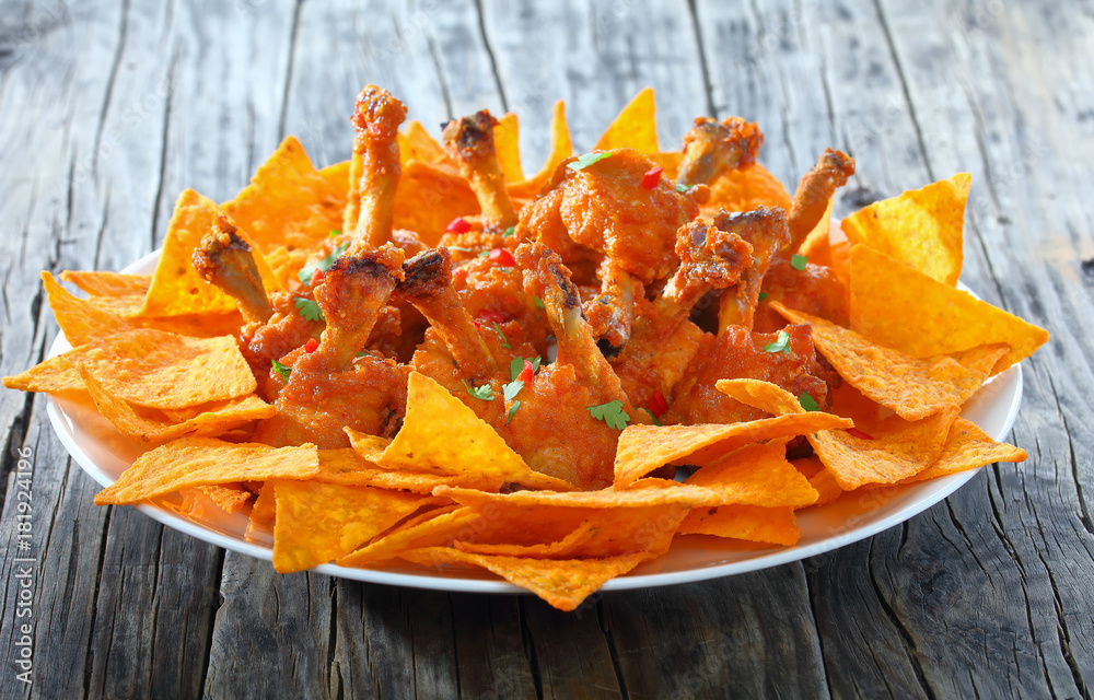 deep fried battered crispy chicken wings