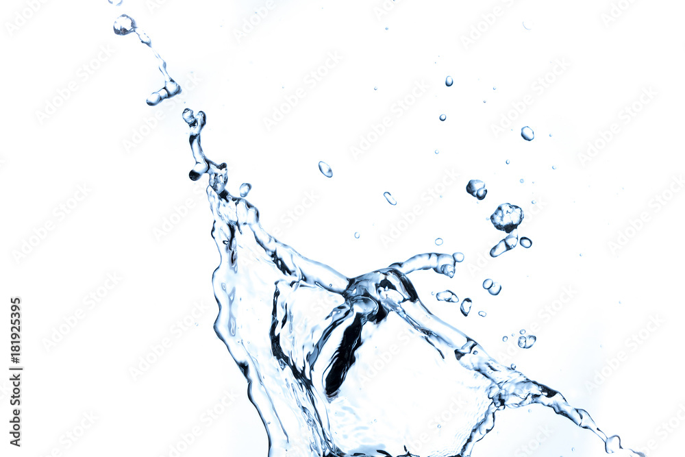 water splash in glass isolated on white background water splash in glass isolated on white background