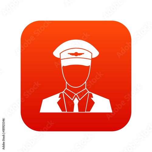 Pilot icon digital red