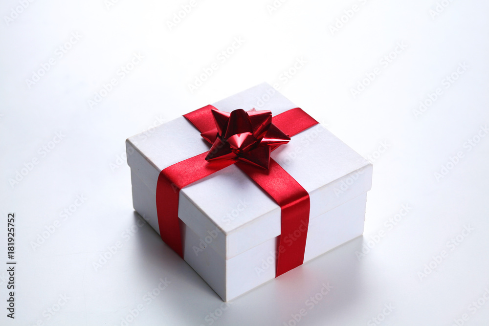Christmas composition with gift box and decorations Christmas composition with gift box and decorations