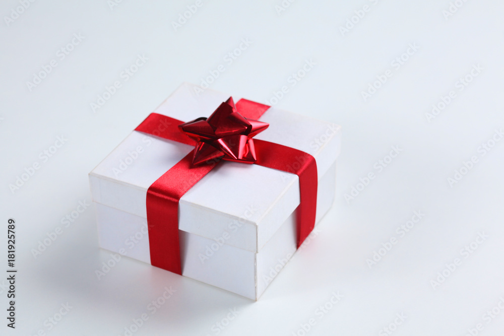 Christmas composition with gift box and decorations Christmas composition with gift box and decorations
