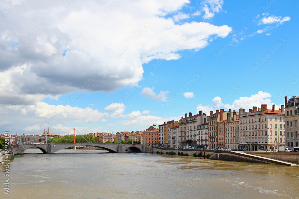 Saone river, Lyon, France