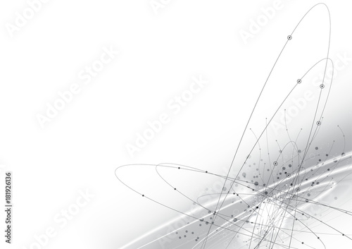 vector white background abstract technology communication data Science