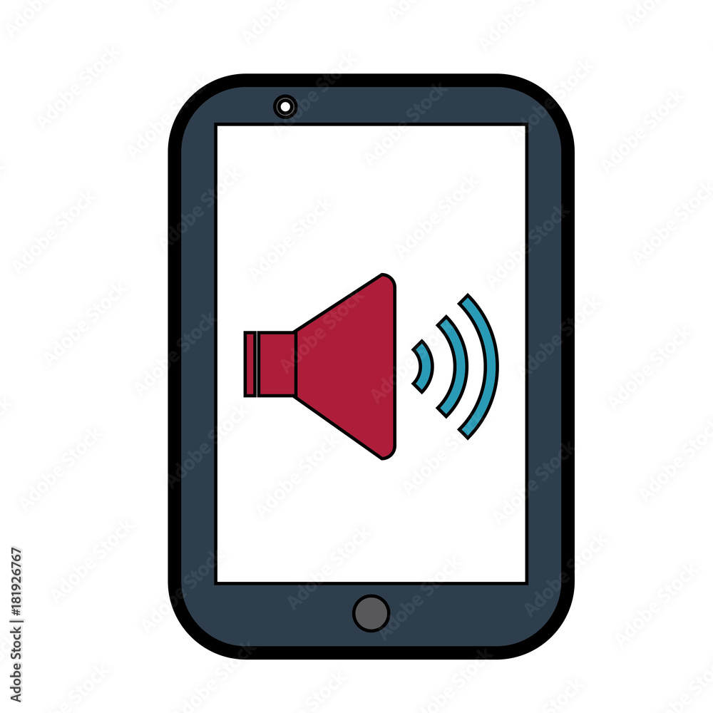 mobile sound audio volume device technology vector illustration mobile sound audio volume device technology vector illustration