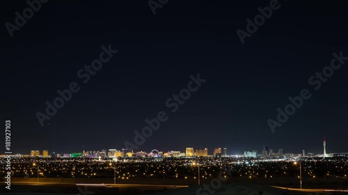 Vegas skyline by night