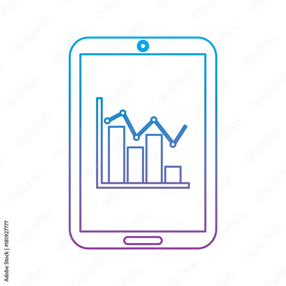 mobile graph statistic business device technology vector illustration mobile graph statistic business device technology vector illustration