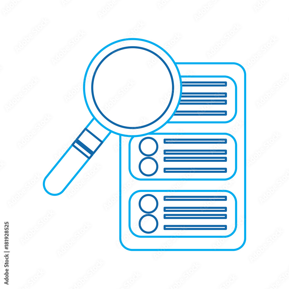 server search web hosting icon image vector illustration design blue line server search web hosting icon image vector illustration design blue line