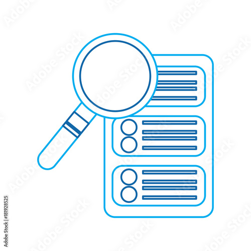 server search web hosting icon image vector illustration design  blue line