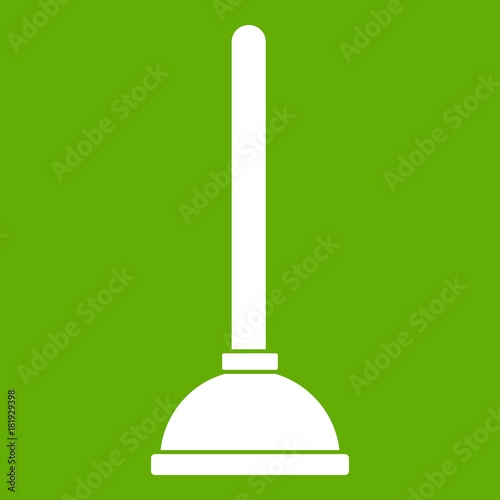 Toilet plunger icon green