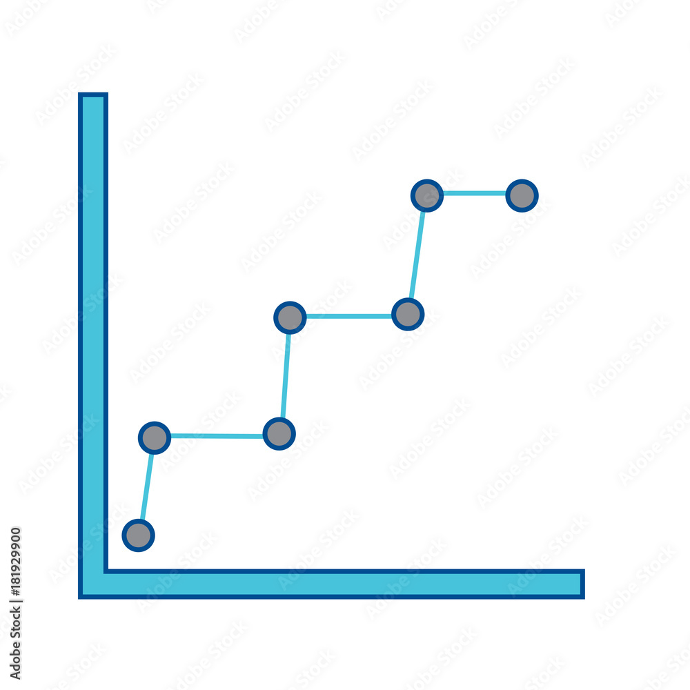 graph chart icon image vector illustration design  grey and blue