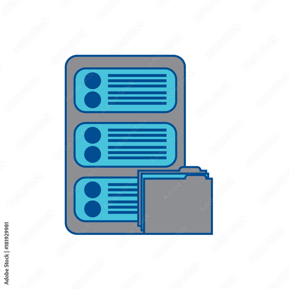 server with file folder web hosting icon image vector illustration design grey and blue server with file folder web hosting icon image vector illustration design grey and blue