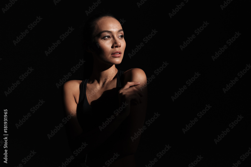 Close up portrait of a sensual asian woman Close up portrait of a sensual asian woman