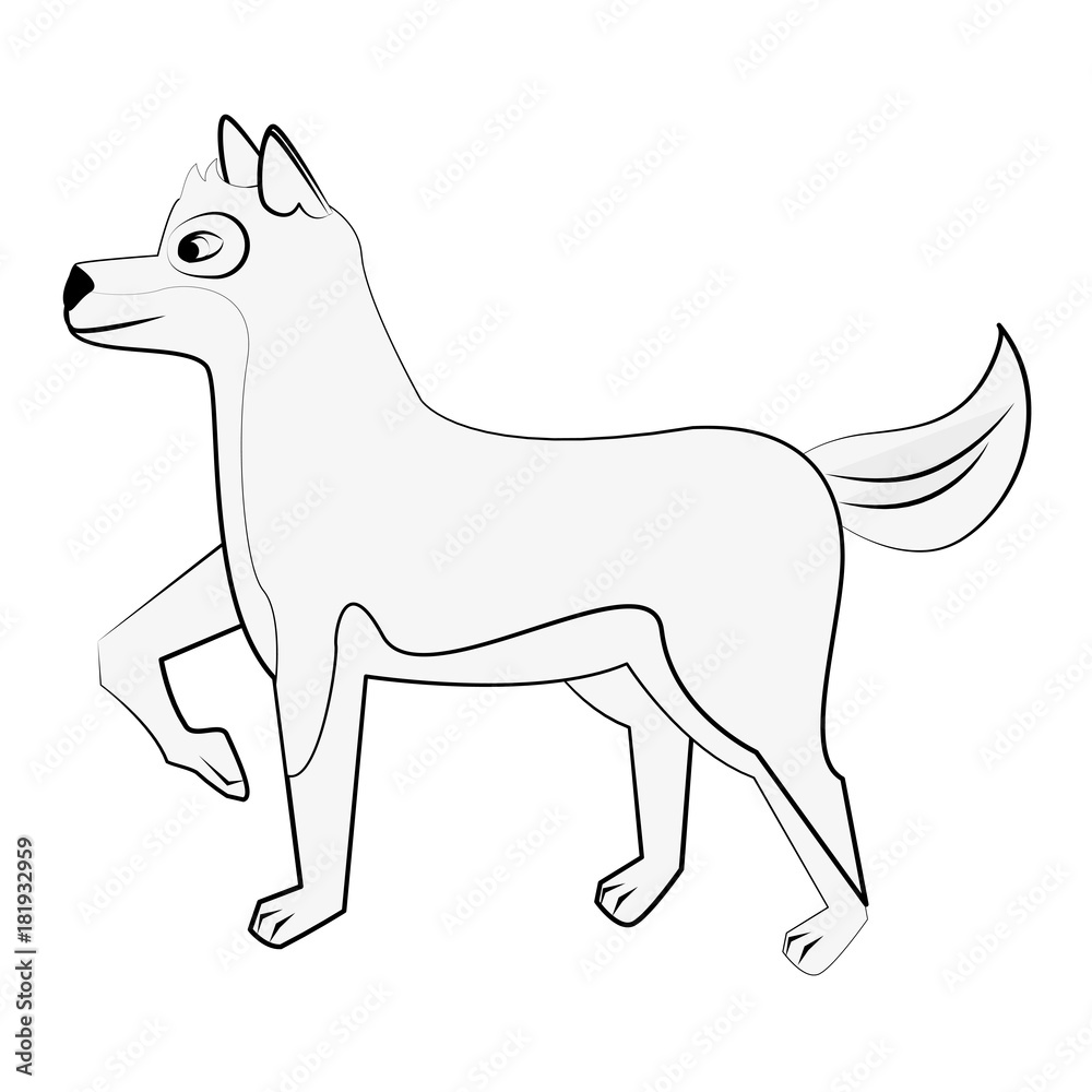 Obraz premium Cute dog cartoon