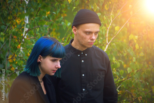Fotografija Mourning man and woman on funerals