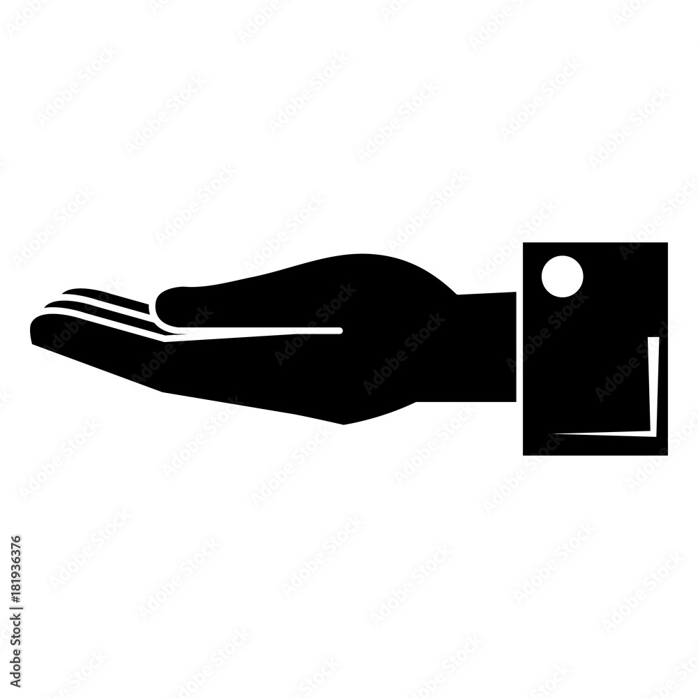 hand human receiving icon vector illustration design hand human receiving icon vector illustration design