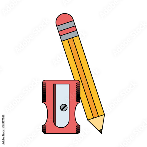 Wooden pencil with sharpener