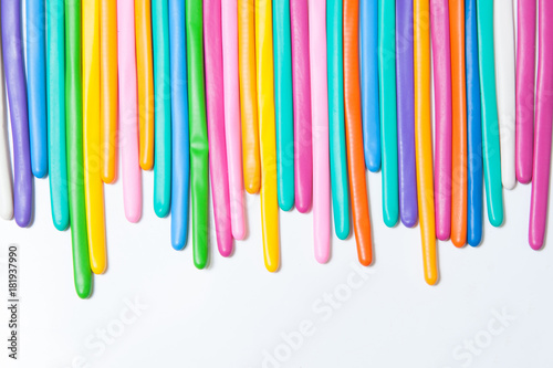 Fototapeta balloon twisting on white background