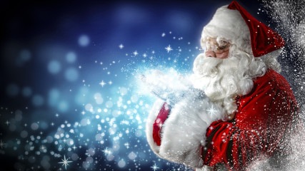 Santa Claus and magic time 