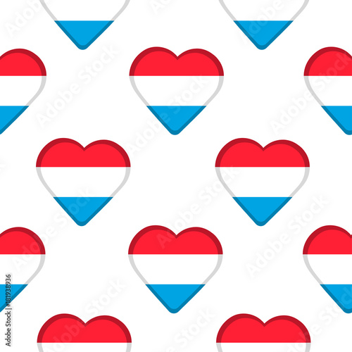 Free Download Seamless pattern from the hearts with flag of Luxembourg. - GFXLoad