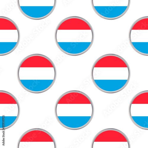 Seamless pattern from the circles with flag of Luxembourg.
