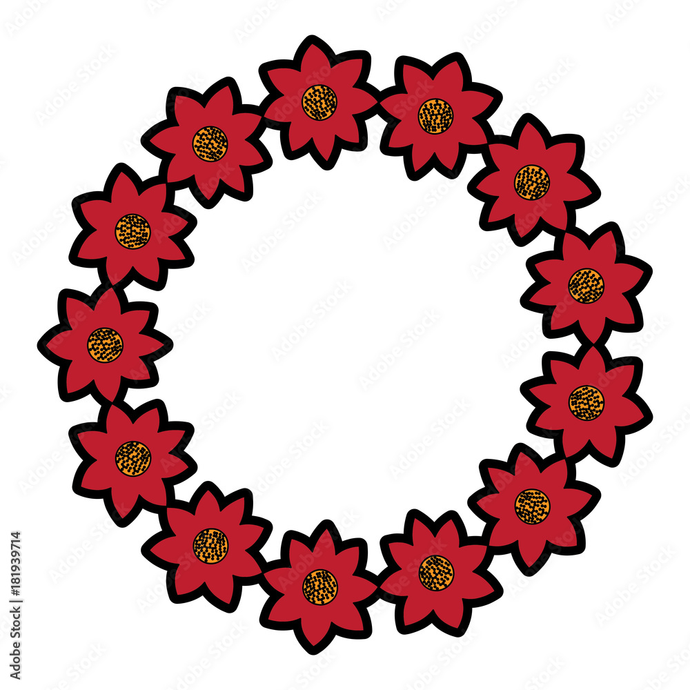 flower garland icon image vector illustration design flower garland icon image vector illustration design