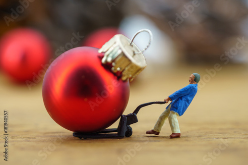 Miniature of storeman and christmas balls
