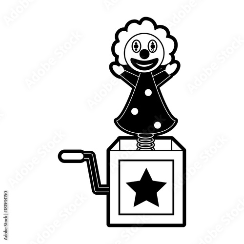 Funny suprise box joke icon vector illustration graphic design