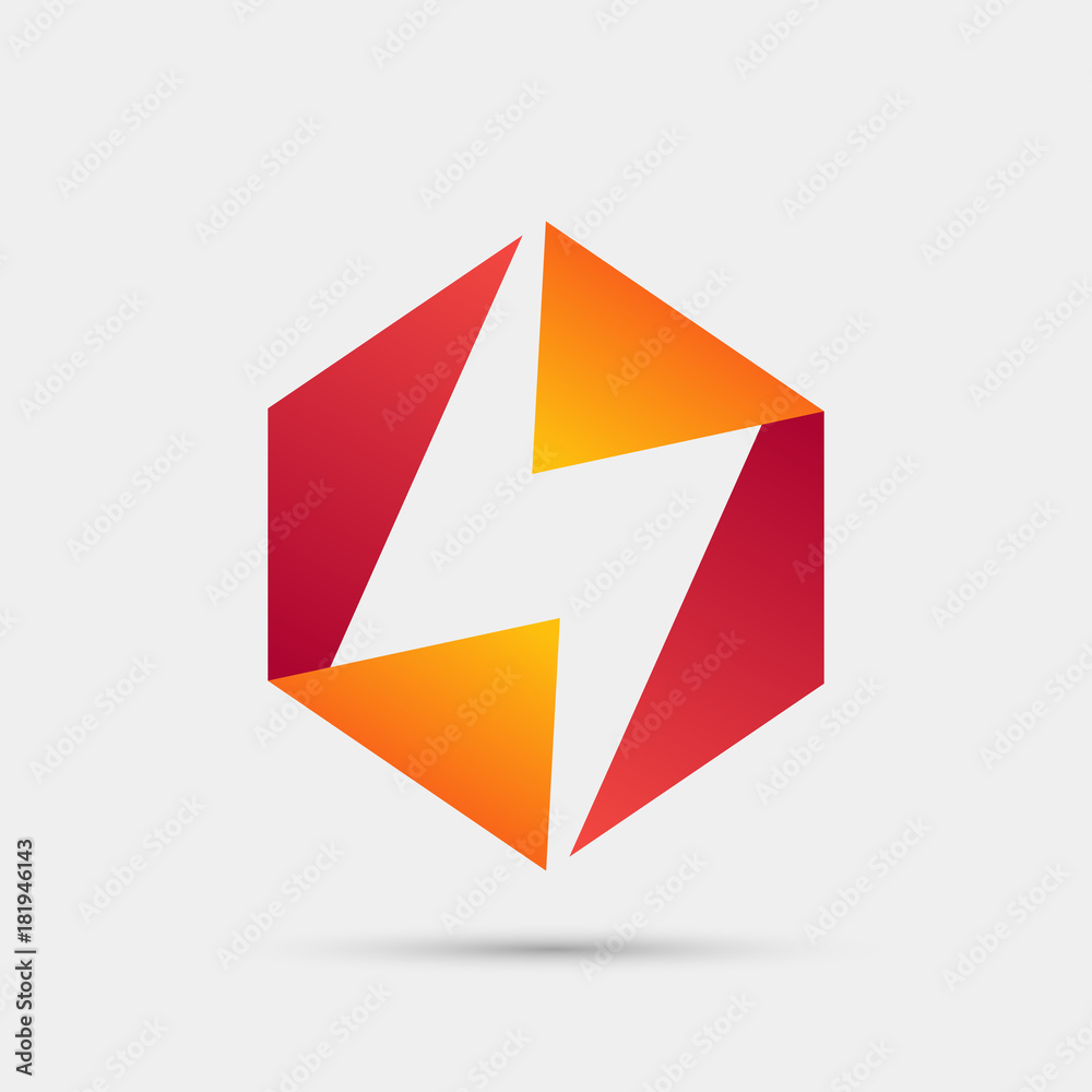 Lightning Bolt Logo abstract design vector template. Flash icon. Logo Thunder electricity Power Fast Speed Logotype concept. Lightning Bolt Logo abstract design vector template. Flash icon. Logo Thunder electricity Power Fast Speed Logotype concept.