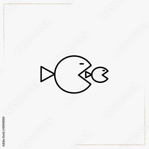 competition fish line icon