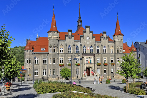 Poland – Lower Silesia – Walbrzych – Historical City Hall building by the Magistracki square